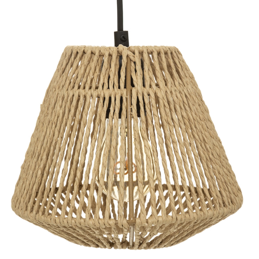 Atmosphera - Hanglamp aan een koord JILY 3xE27/40W/230V jute