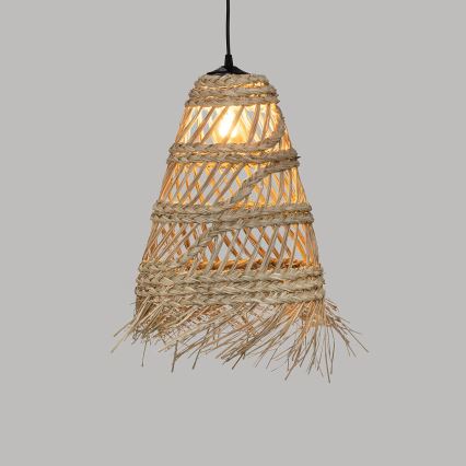 Atmosphera - Hanglamp aan een koord LAHYS 1xE27/40W/230V riet