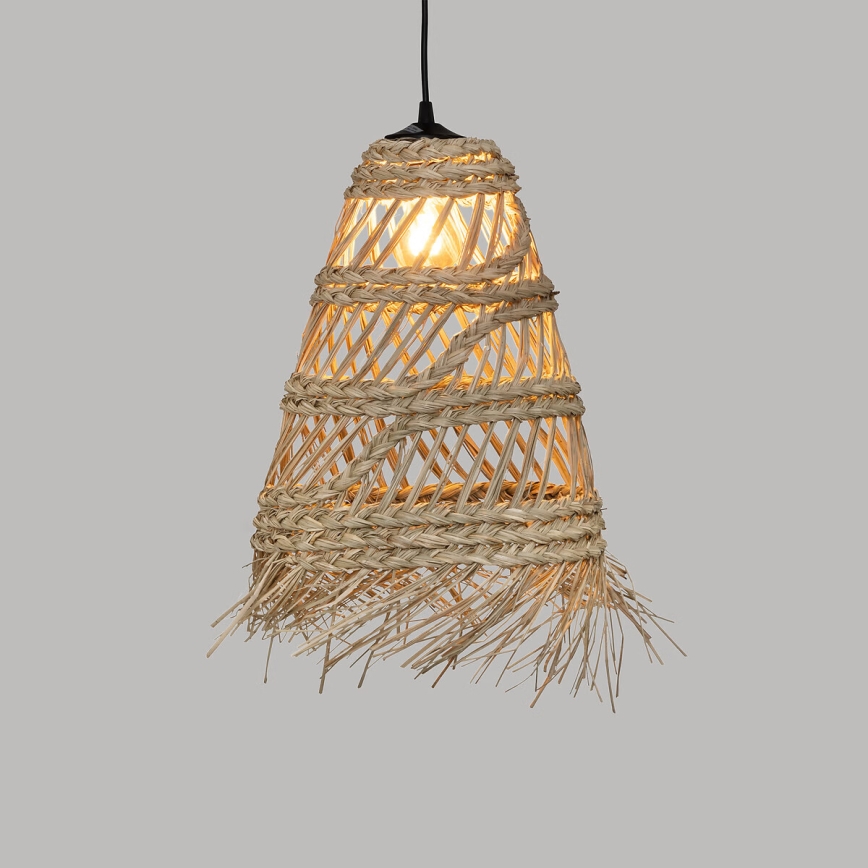 Atmosphera - Hanglamp aan een koord LAHYS 1xE27/40W/230V riet