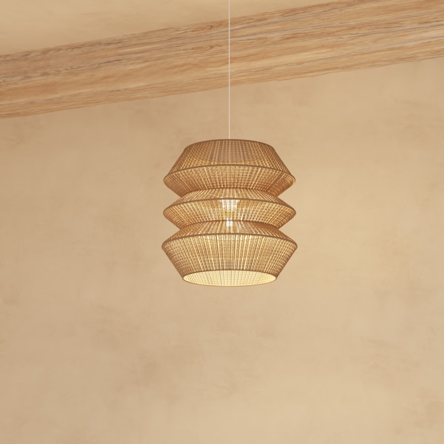 Atmosphera - Hanglamp aan een koord LIZA 1xE27/40W/230V jute