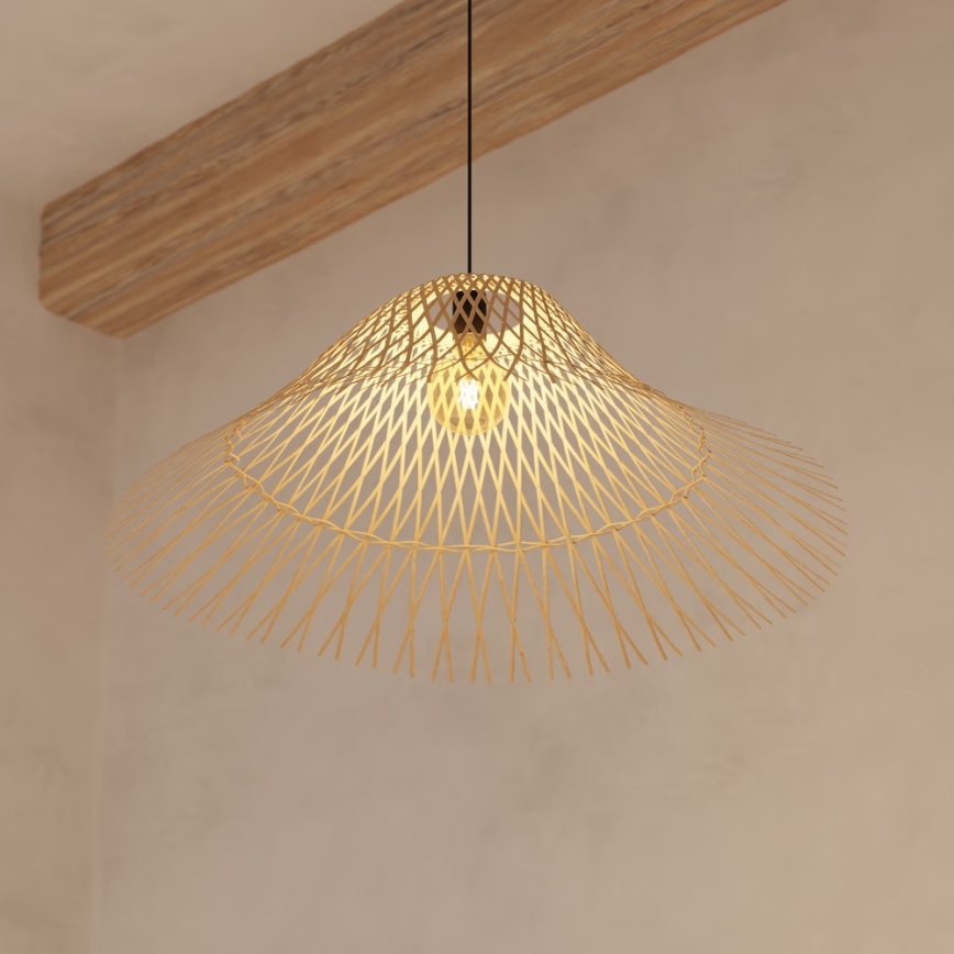 Atmosphera - Hanglamp aan een koord MOXA 1xE27/60W/230V bamboe