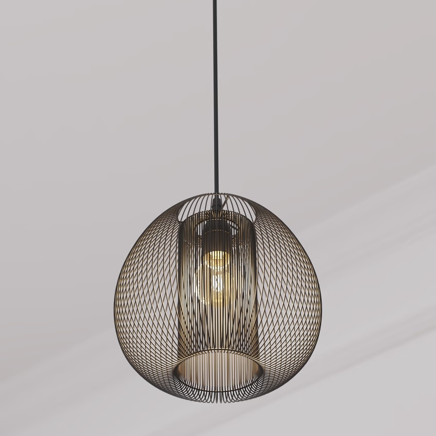 Atmosphera - Hanglamp aan een koord NODA 1xE27/40W/230V zwart