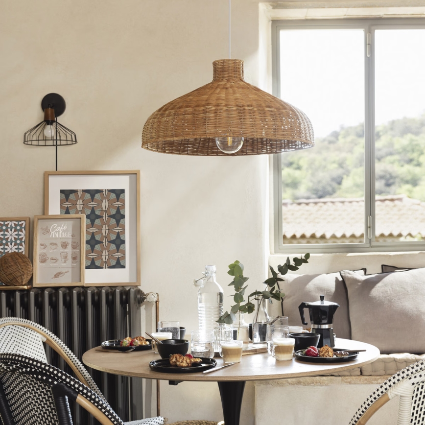 Atmosphera - Hanglamp aan een koord ORI 1xE27/40W/230V rotan