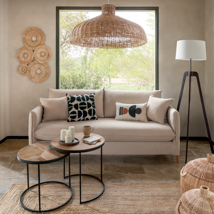 Atmosphera - Hanglamp aan een koord ORI 1xE27/40W/230V rotan