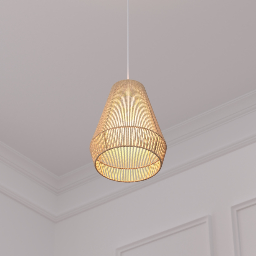 Atmosphera - Hanglamp aan een koord PALM 1xE27/40W/230V jute