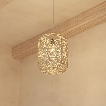 Atmosphera - Hanglamp aan een koord RAAHE 1xE27/40W/230V jute