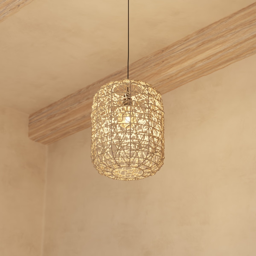 Atmosphera - Hanglamp aan een koord RAAHE 1xE27/40W/230V jute