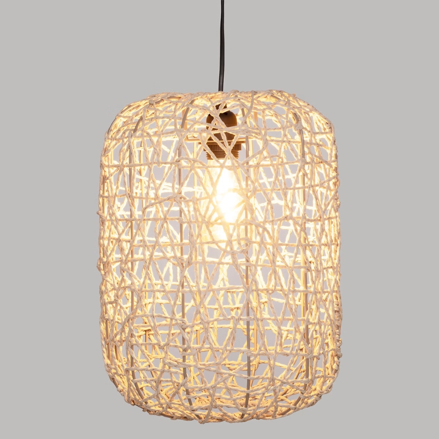 Atmosphera - Hanglamp aan een koord RAAHE 1xE27/40W/230V jute