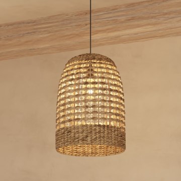 Atmosphera - Hanglamp aan een koord SAND 1xE27/40W/230V rotan/waterhyacint