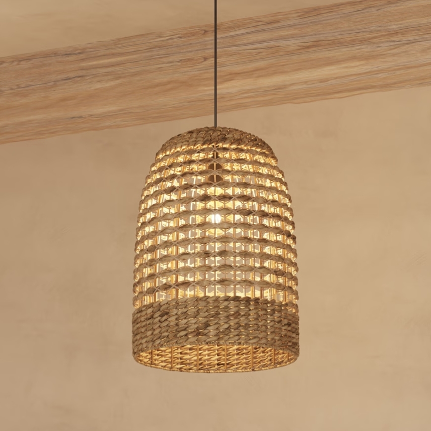 Atmosphera - Hanglamp aan een koord SAND 1xE27/40W/230V rotan/waterhyacint
