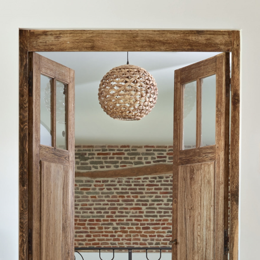 Atmosphera - Hanglamp aan een koord SAND 1xE27/40W/230V waterhyacint