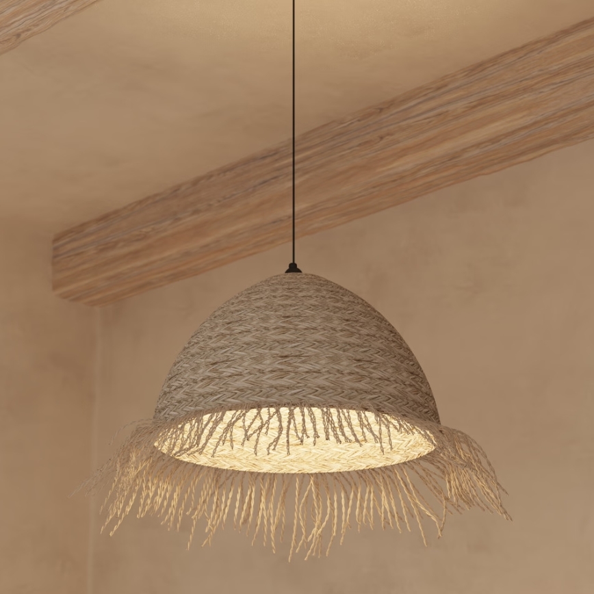 Atmosphera - Hanglamp aan een koord SEA VIEW 1xE27/40W/230V riet