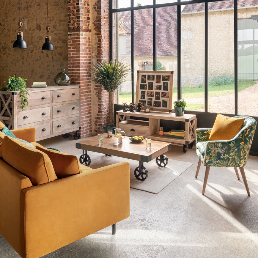 Atmosphera - Hanglamp aan een koord SILAS 1xE27/40W/230V grenen