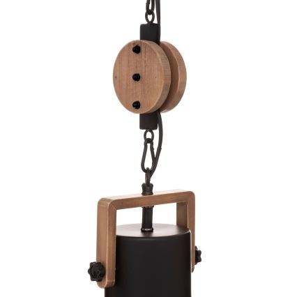 Atmosphera - Hanglamp aan een koord SILAS 1xE27/40W/230V grenen