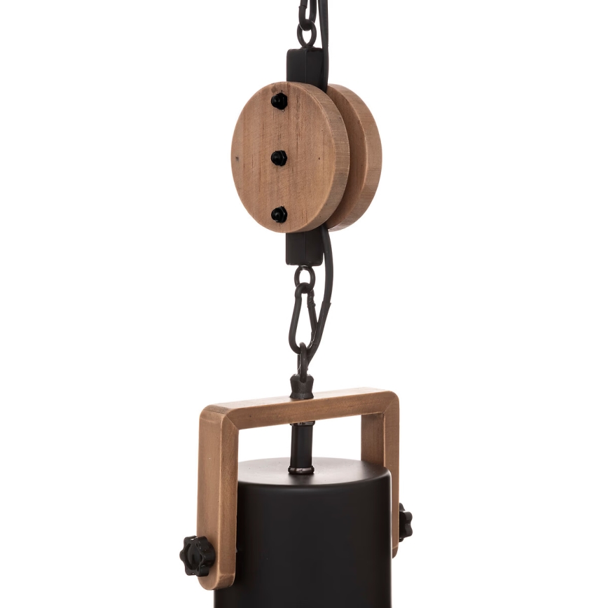 Atmosphera - Hanglamp aan een koord SILAS 1xE27/40W/230V grenen