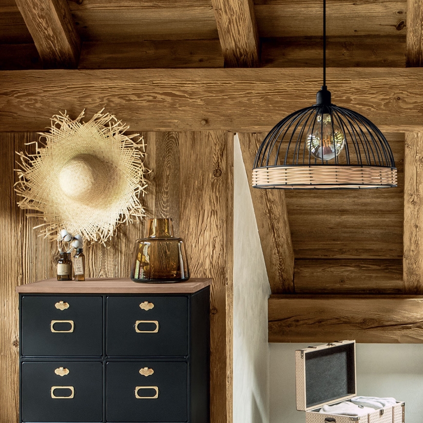 Atmosphera - Hanglamp aan een koord SUWA 1xE27/40W/230V rotan
