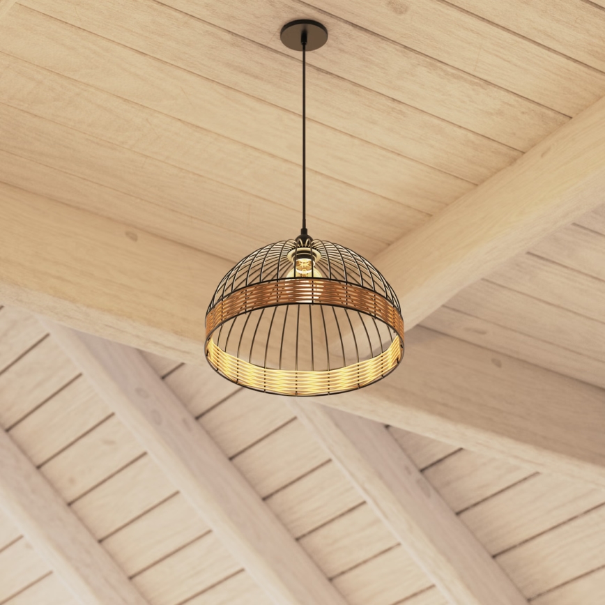 Atmosphera - Hanglamp aan een koord SUWA 1xE27/40W/230V rotan