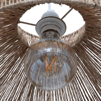 Atmosphera - Hanglamp aan een koord ZELIA 1xE27/40W/230V jute