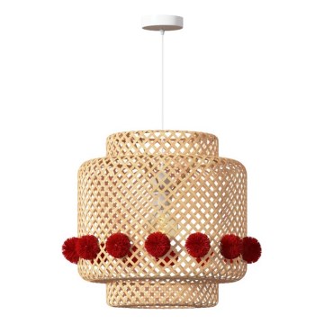 Atmosphera - Hanglamp aan kabel LIBY 1xE27/25W/230V bamboe