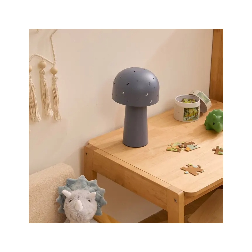 Atmosphera - Kinder-tafellamp STARRY MUSHROOM 1xE14/25W/230V blauw