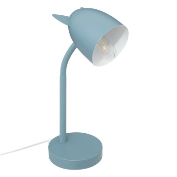 Atmosphera - Kinderbureaulamp OREILLES 1xE14/40W/230V blauw