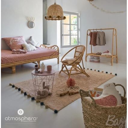 Atmosphera - Kinderwandspiegel RABBIT 37x24 cm bamboe