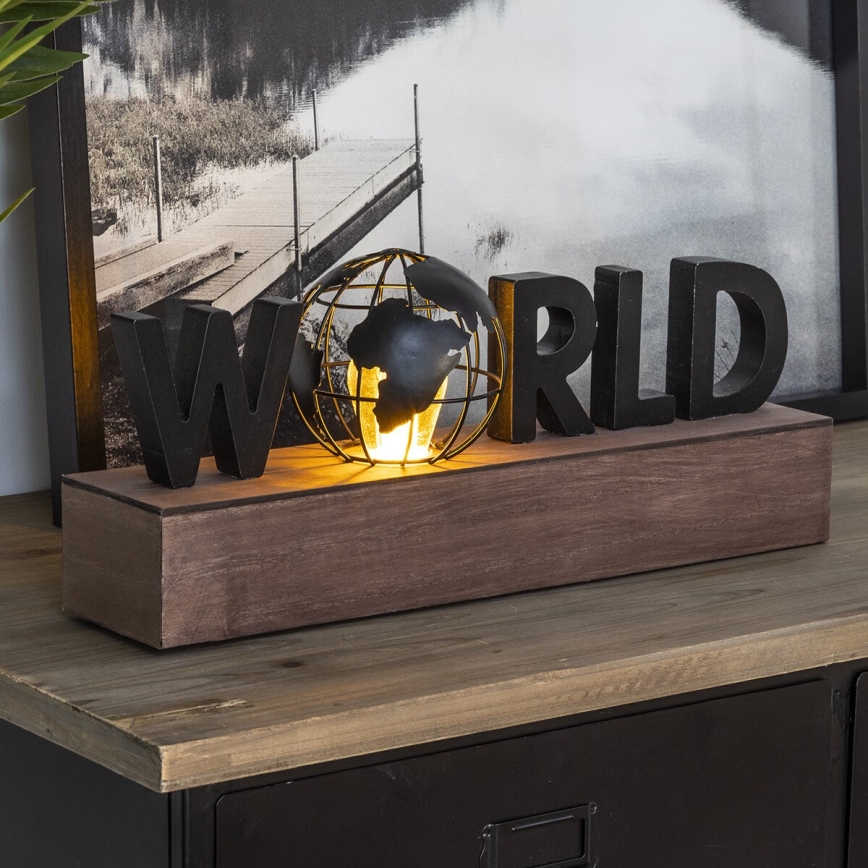 Atmosphera - LED Decoratie WORLD LED/2xAAA