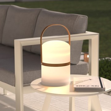 Atmosphera - LED Dimbaar oplaadbaar buitenshuis tafellamp KIARA LED/3,7V 36 cm 4000 mAh IP44