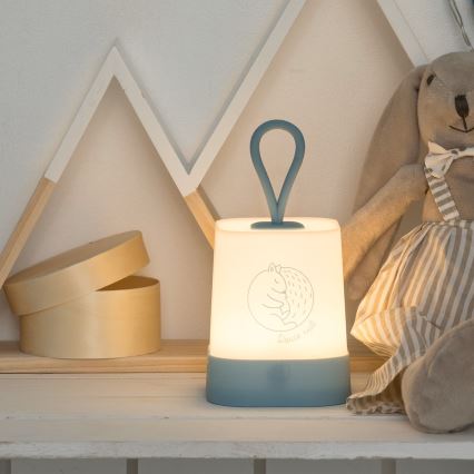 Atmosphera - LED-aanraakbaar oplaadbaar nachtlampje voor kinderen RABBIT LED/3,7V 1200 mAh blauw