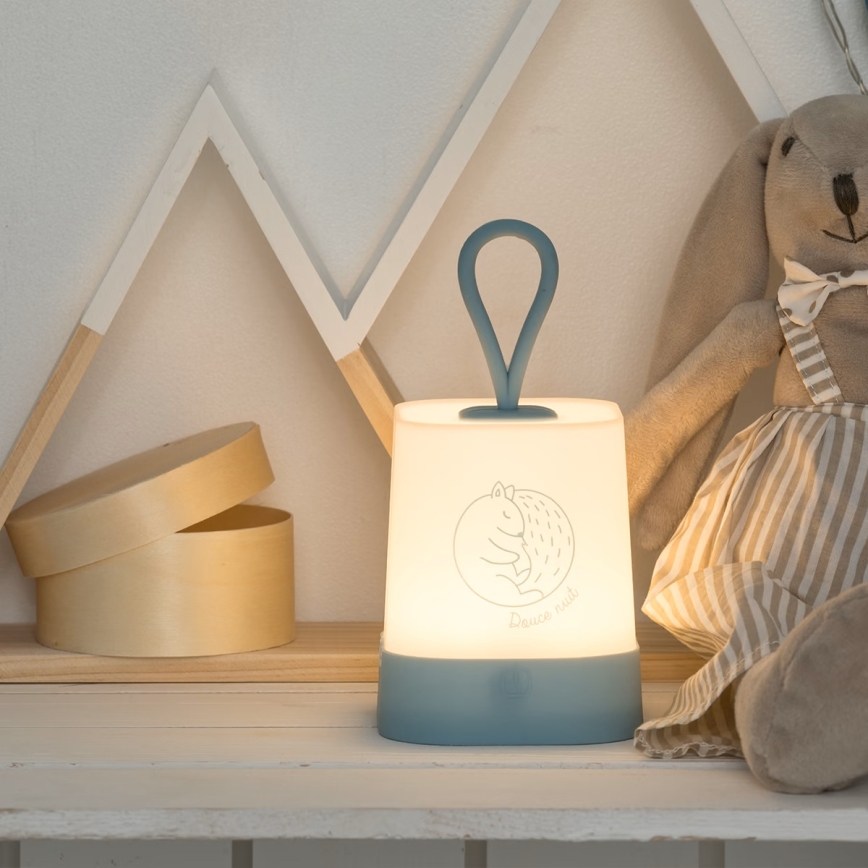 Atmosphera - LED-aanraakbaar oplaadbaar nachtlampje voor kinderen RABBIT LED/3,7V 1200 mAh blauw
