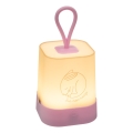 Atmosphera - LED met touchbediening oplaadbaar nachtlampje voor kinderen RABBIT LED/3,7V 1200 mAh roze