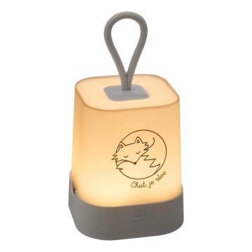 Atmosphera - LED-nachtlampje voor kinderen met touchbediening, oplaadbaar RABBIT, 3,7 V, 1200 mAh, grijs