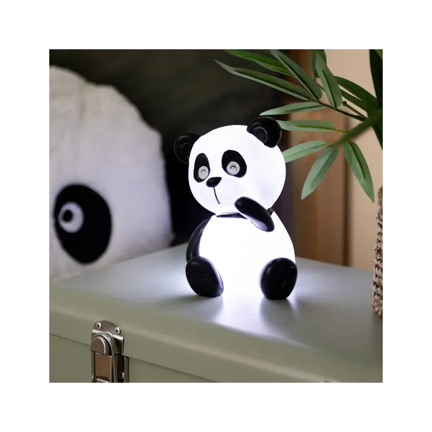 Atmosphera - LED-nachtlampje voor kinderen PANDA LED/3xLR44