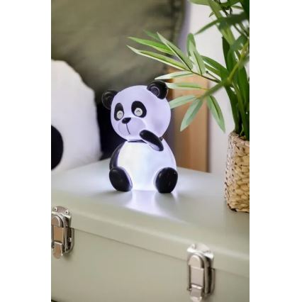 Atmosphera - LED-nachtlampje voor kinderen PANDA LED/3xLR44