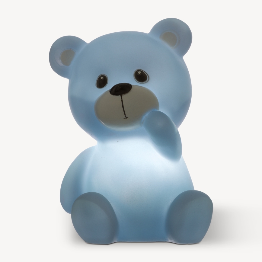 Atmosphera - LED nachtlampje voor kinderen TEDDY, LED/3xLR44, blauw