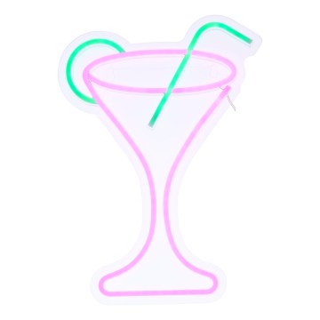 Atmosphera - LED-neon muurdecoratie COCTAIL LED/5V