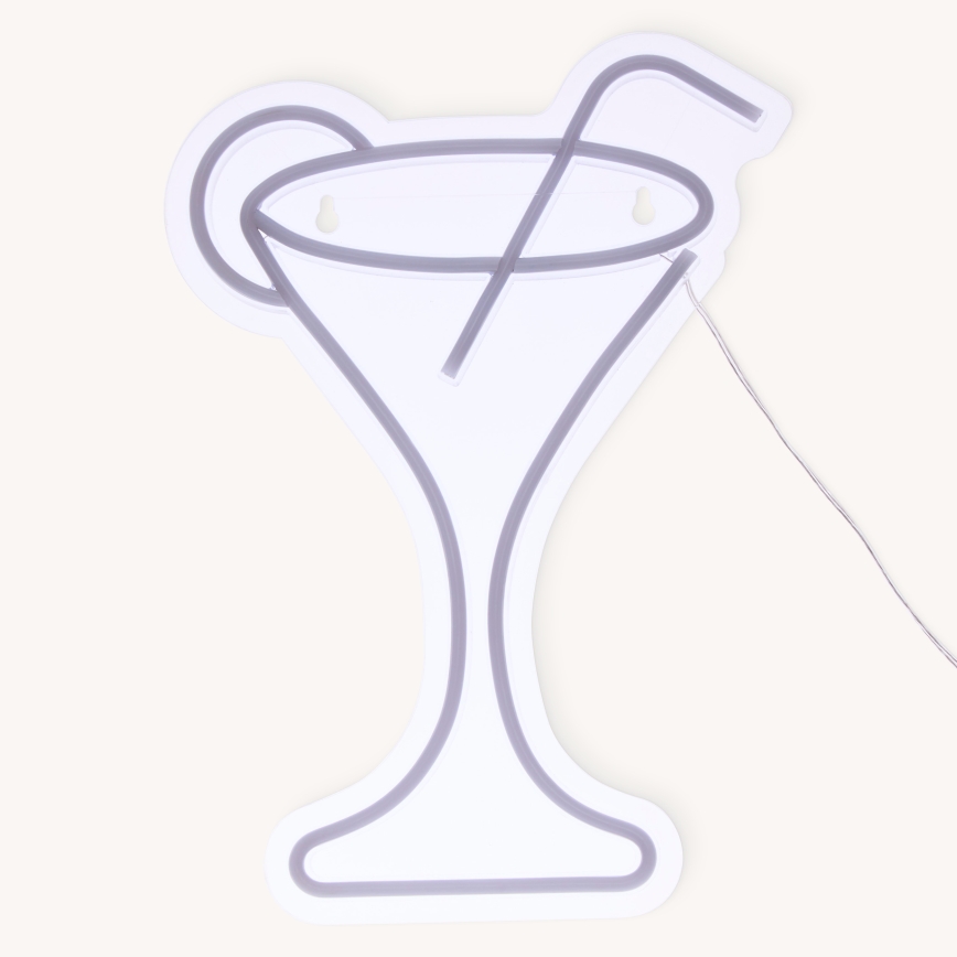 Atmosphera - LED-neon muurdecoratie COCTAIL LED/5V