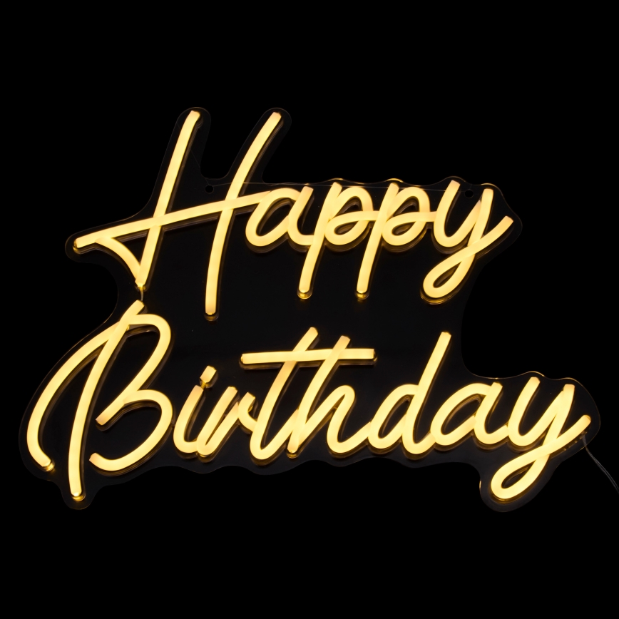Atmosphera - LED-neon wanddecoratie HAPPY BIRTHDAY LED/5V