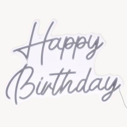 Atmosphera - LED-neon wanddecoratie HAPPY BIRTHDAY LED/5V