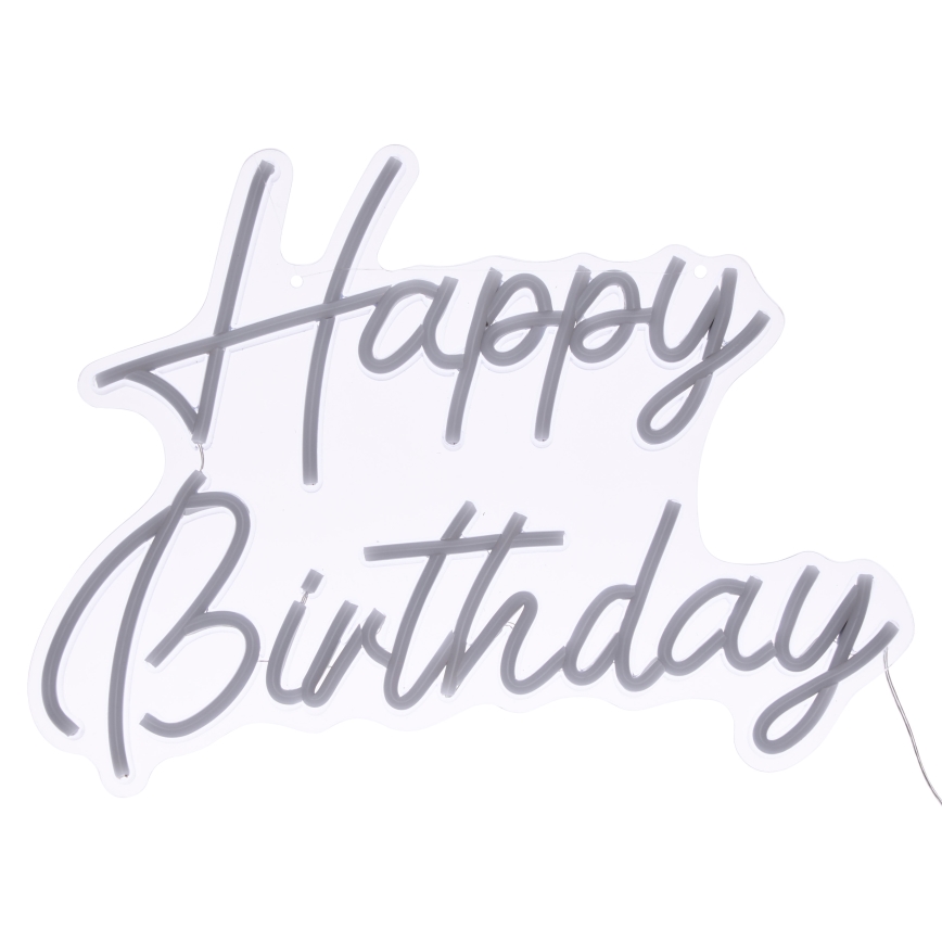 Atmosphera - LED-neon wanddecoratie HAPPY BIRTHDAY LED/5V