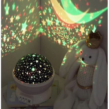 Atmosphera - LED-projector voor kinderen 3xAA roze