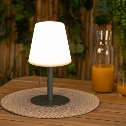 Atmosphera - LED RGBW Oplaadbaar buitenshuis tafellamp ZACK LED/3,7V 1200 mAh IP44 groen