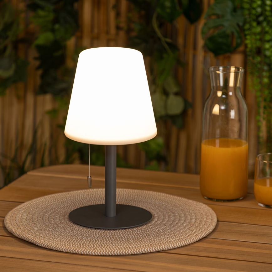 Atmosphera - LED RGBW Oplaadbaar buitenshuis tafellamp ZACK LED/3,7V 1200 mAh IP44 zwart
