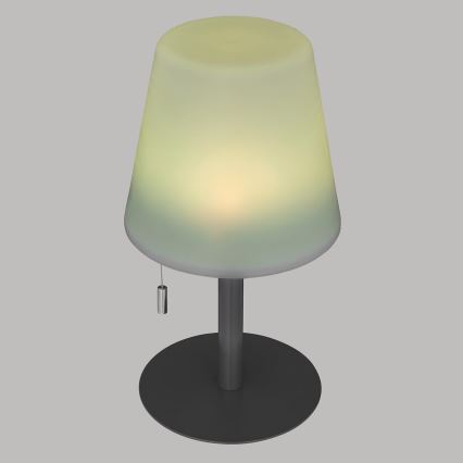 Atmosphera - LED RGBW Oplaadbaar buitenshuis tafellamp ZACK LED/3,7V 1200 mAh IP44 zwart