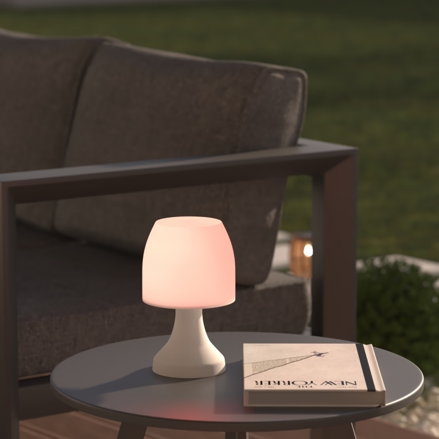 Atmosphera - LED RGB Tafellamp voor buiten DOKK LED/3xAAA 19,5 cm IP44