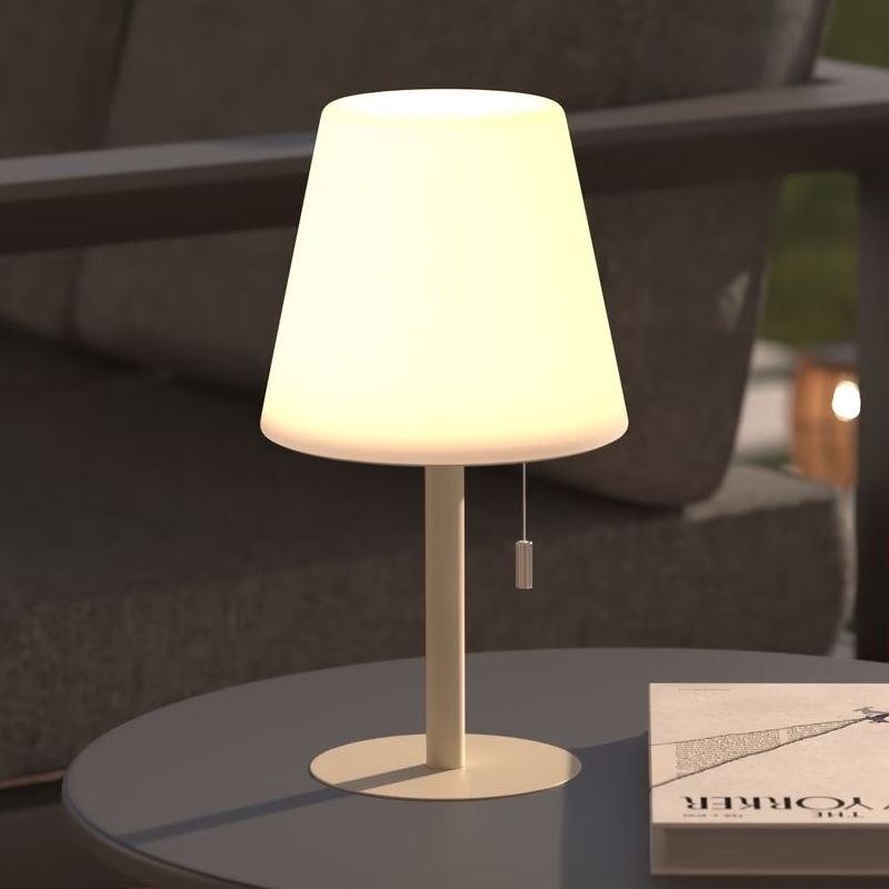 Atmosphera - LED RGBW Oplaadbaar buitenshuis tafellamp ZACK LED/3,7V 1200 mAh IP44 beige