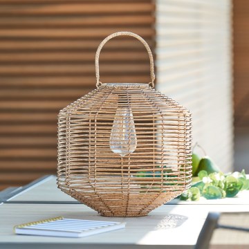 Atmosphera - LED Solar lamp CUBA LED/1,2V IP44 rotan