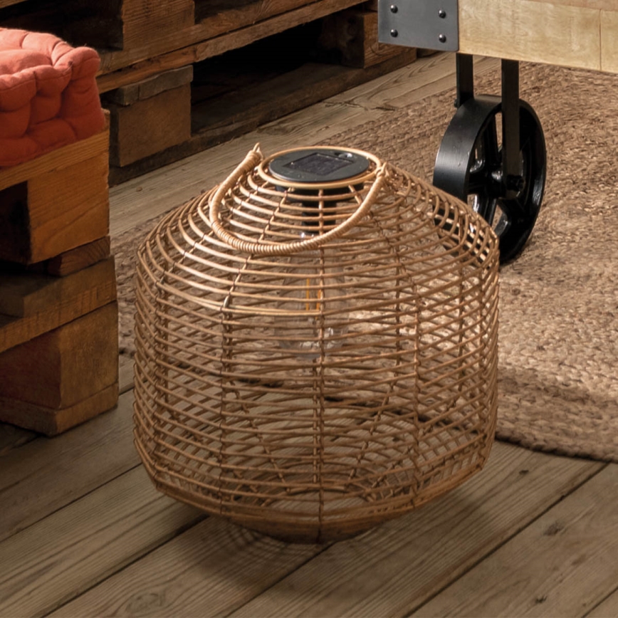 Atmosphera - LED Zonne-energie lamp CUBA LED/1,2V 800 mAh IP44 rattan