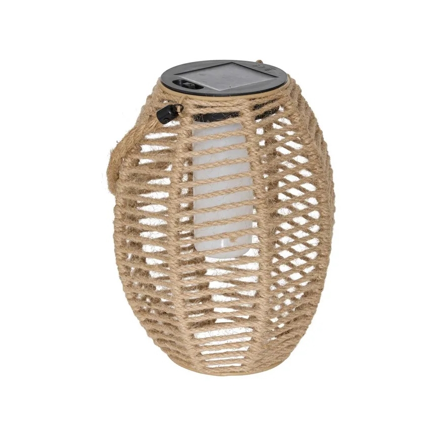 Atmosphera - LED-zonne-lantaarn GINA LED/1,2V 800 mAh IP44 jute