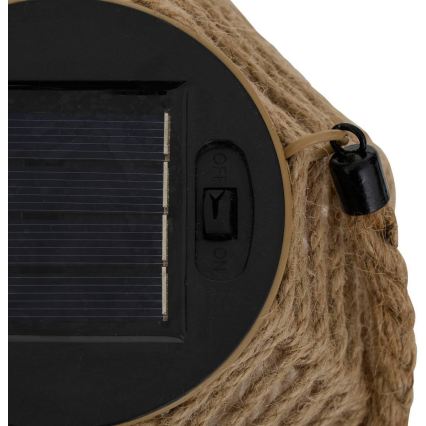 Atmosphera - LED-zonne-lantaarn GINA LED/1,2V 800 mAh IP44 jute